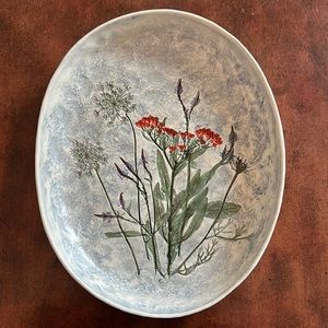 Salt Marsh Pottery oval bowl/wall hanging